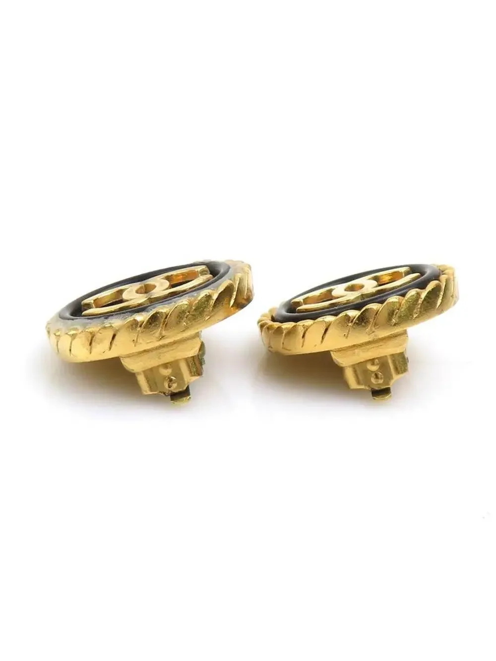Auth Chanel Vintage Cc Logo Earrings #303083C29B